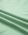Grass Green Flower Applique Mineral Wash Plus Size Top