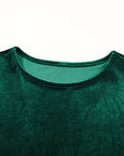 Velvet Sequin Puff Sleeve Tiered Mini Dress