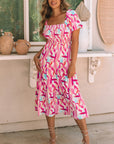 Dalia Smocked Ruffle Tiered Dress