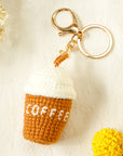 Lily Crochet Coffee Pendent Keychain