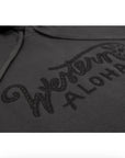 Embroidered Rope Logo Hoodie Charcoal