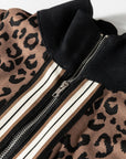 Leopard Quarter Zip Top & Mini Skirt Set