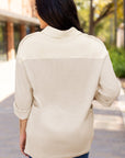 Arianna Waffle  Half Button Top.