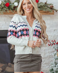 Aria Stripe Geometric Up Sweater