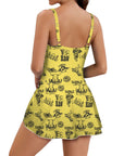 Baha Ranch Cowgirl Graphics Skirted One Piece Swim Suit