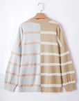 Jream Stripe Colorblock Oversized Sweater