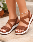 Elsie Criss Cross Slope Sandals