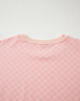 Checker Long Sleeve Pullover and Shorts Set