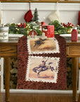 7 Pieces Rodeo Phrases Cowboy Table Runner and Placemats Set Made in USA