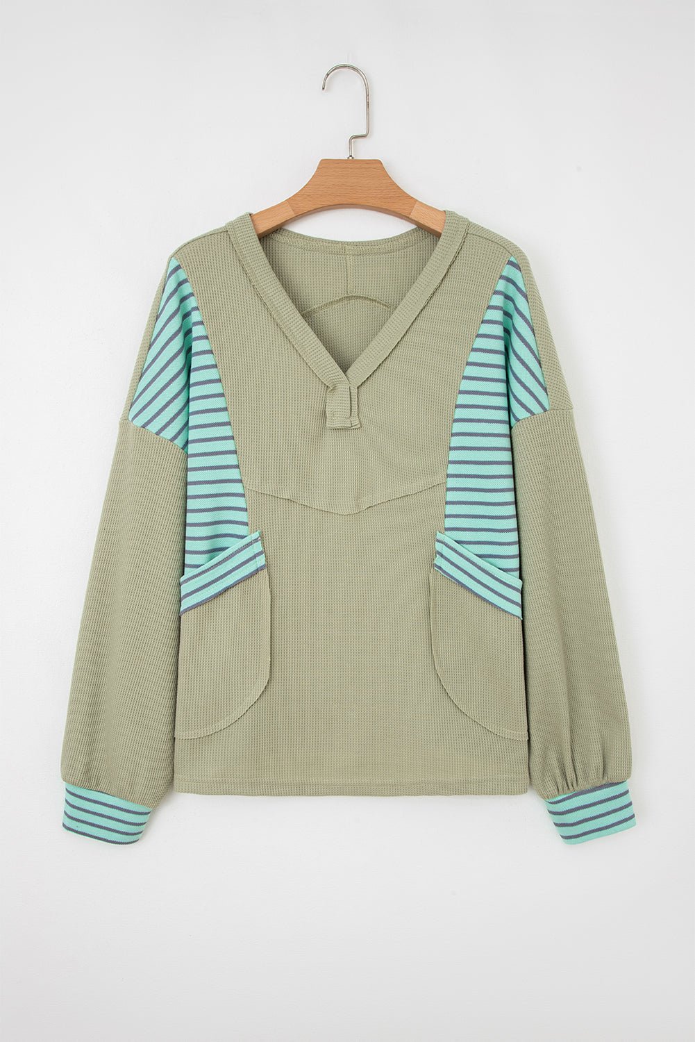 Madison Exposed Seam Waffle Baggy Pullover