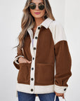 Alia Patchwork Down Fleece Shacket