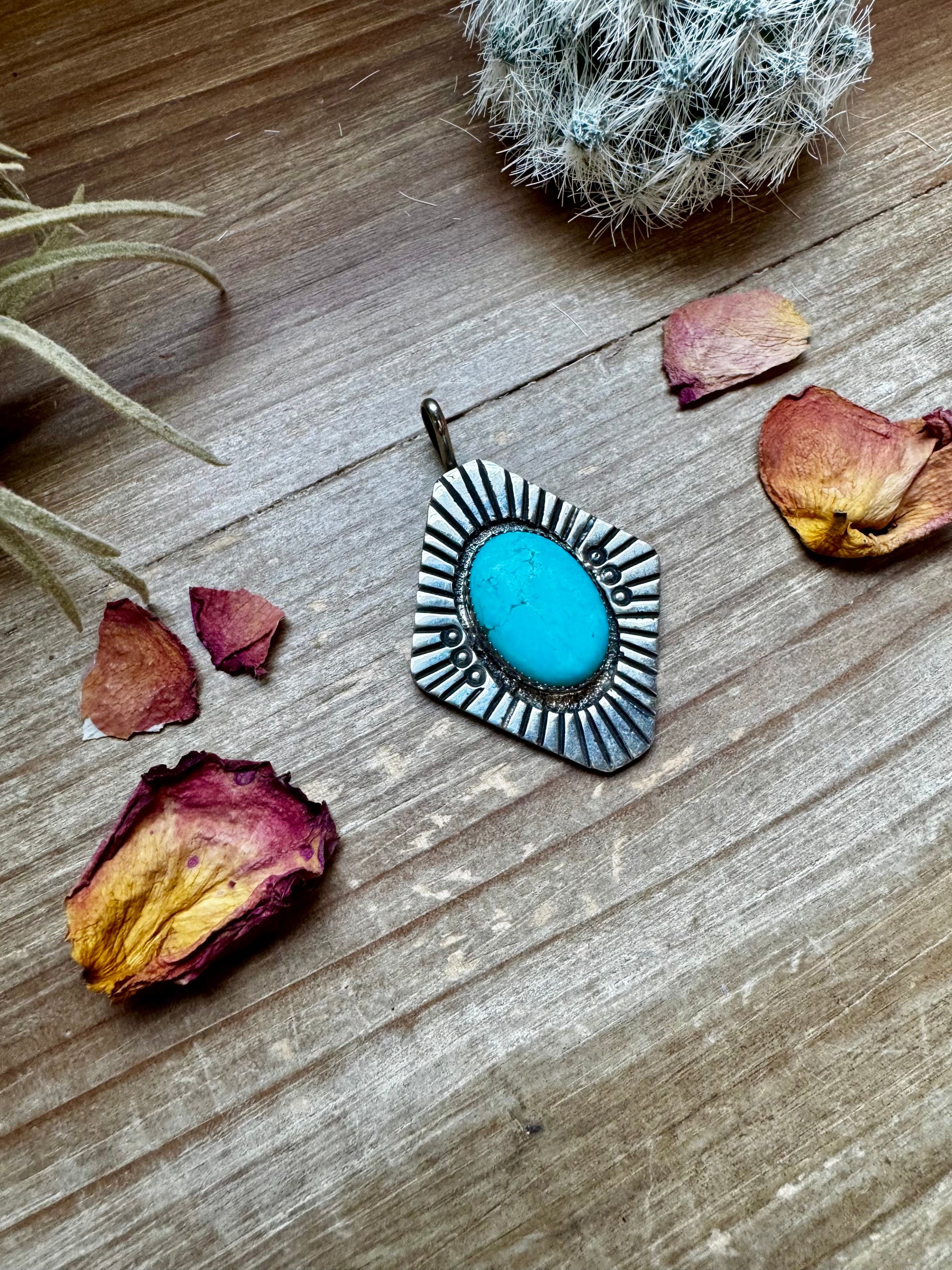 Big Pendant -Turquoise &amp; Sterling Silver