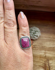 Ring - Size 5 1/2 -Red Spiny & Sterling Silver