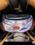 Holographic Saddle Sack Riding Pouch With Clip
