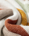 Stripe Colorblock Drop Shoulder Crewneck Sweater