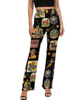 Baha Ranch Vintage Cowboy Collage Western Flare Pants