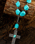 Giana Peacock Cross Pendant Necklace