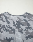 Camo Short Sleeve Round Neck T-Shirt