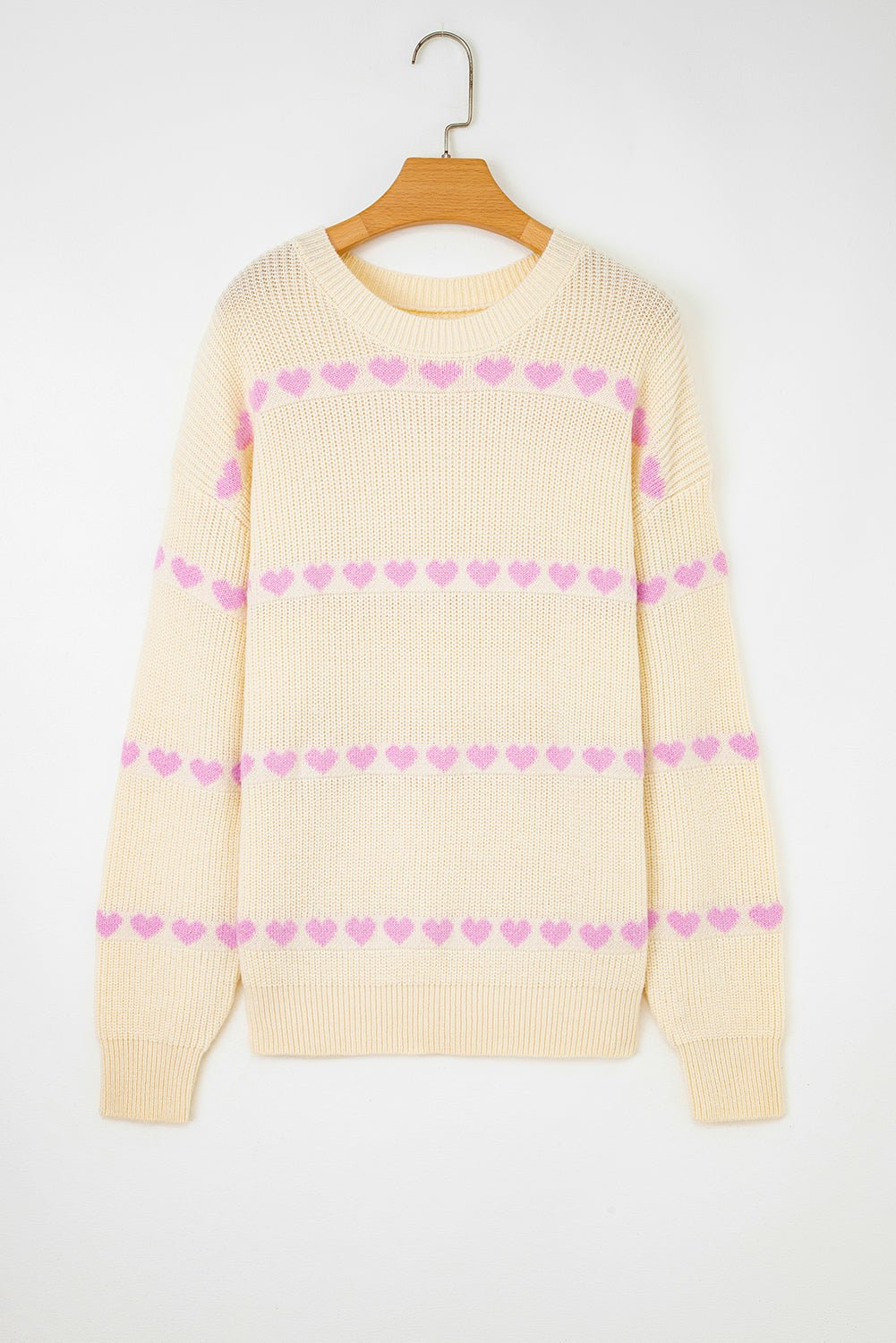 Navy Valentine Ribbed Knit Sweater