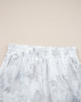 Camo Abstract Top and Elastic Waist Short Set