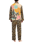 Baha Ranch Retro Pop Western Leopard Cowboy Pajamas