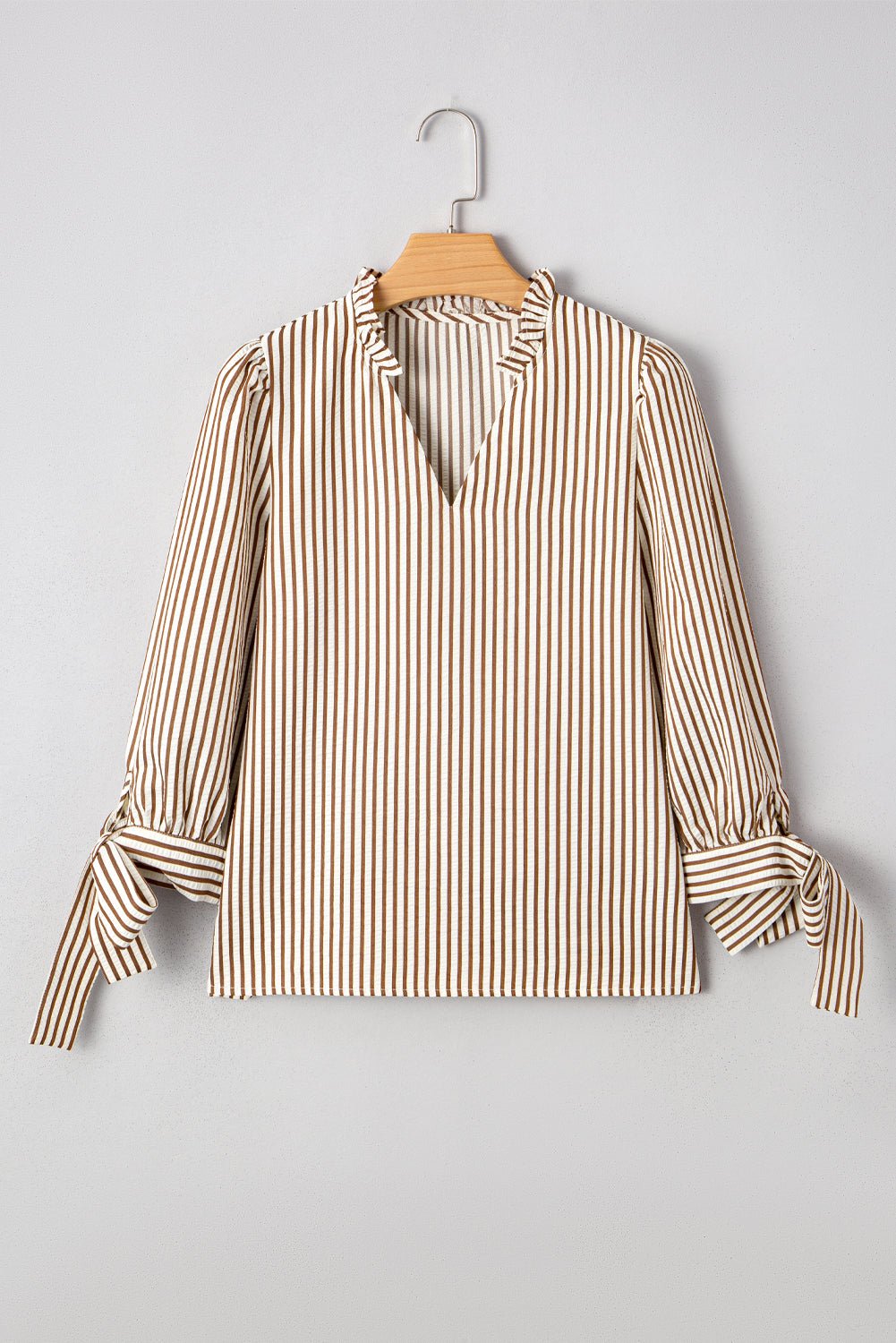 Blair Tied Cuffs Seersucker Blouse