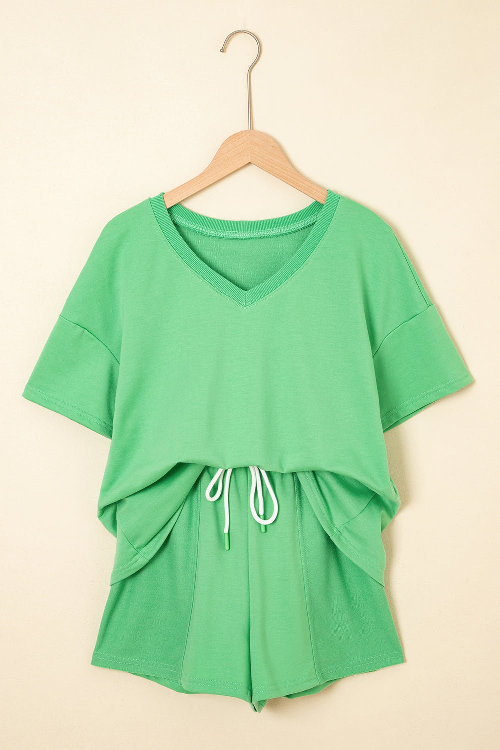 Avery Top and Patchwork Drawstring Shorts Set