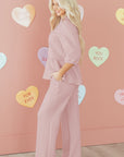 Cable Textured Top and Pants Set