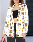 Baha Ranch Vintage Cowgirl Collage Women's Western Blazer in White