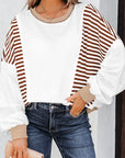 Zyla Contrast Stitching Oversize Sweatshirt