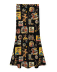 Vintage Cowgirl Collage Western Maxi Skirt
