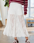 Maliyah Lace Flowy Maxi Skirt