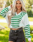 Janelle Collared Cropped Knit Pullover