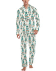 Turquoise Christmas Trees Men's Western Pajamas