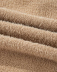 Solid Fuzzy Button-Front Cardigan