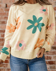 Floral Mineral Wash French Terry Sweatshirt