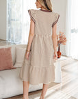 Makenzie Contrast Trim Midi Dress