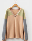 Amirah Drop Shoulder Henley Top