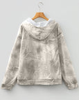 Camo Kangaroo Pocket Drop Shoulder Hoodie