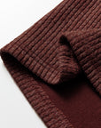 Ribbed Knit Flap Pocket Button-Up Shacket
