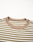 Stripe Thermal Knit Drop Shoulder Top