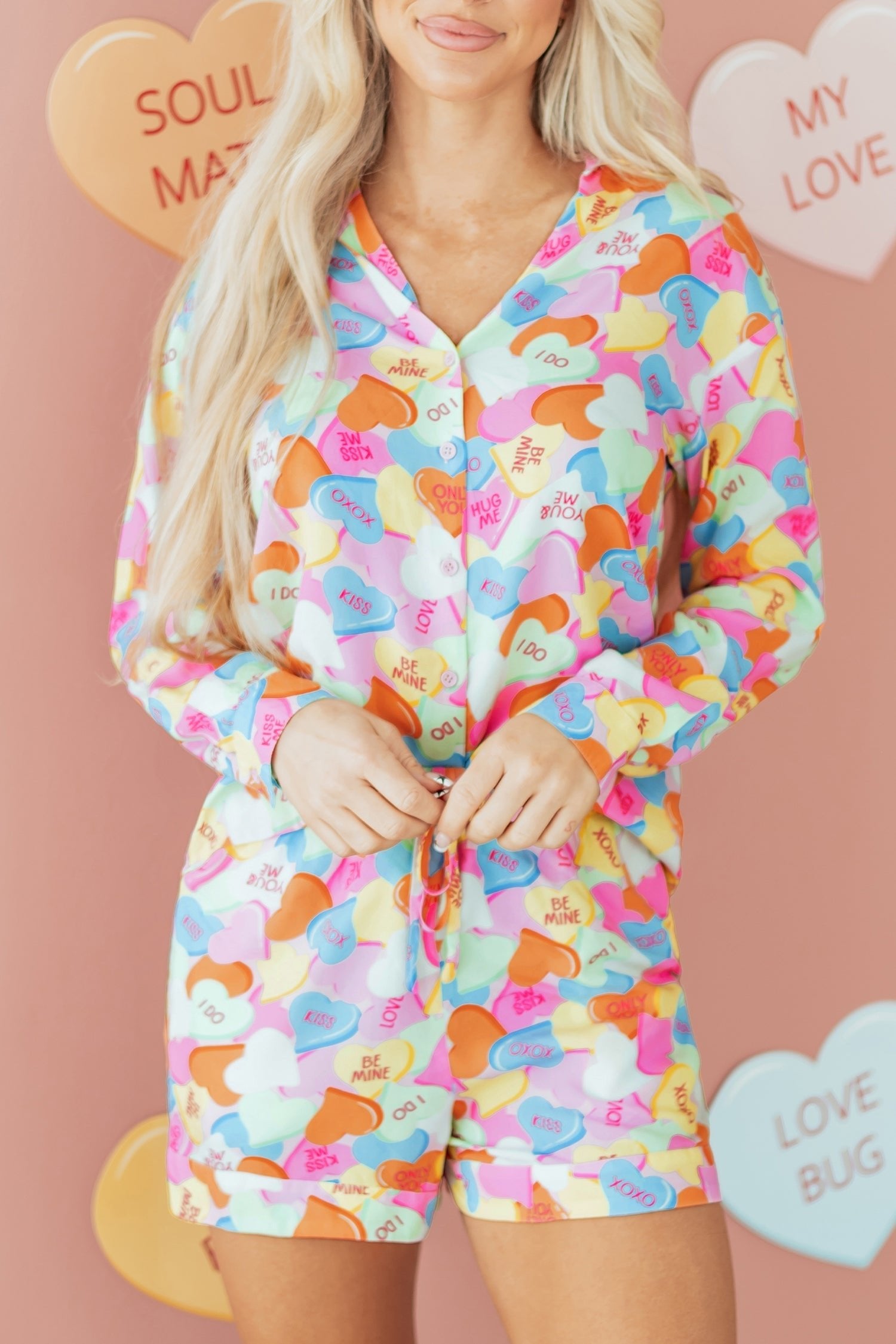 Remi Heart Collared Tunic Shirt