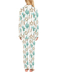 Baha Ranch Turquoise Christmas Cactus Women's Western Pajamas