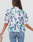 Raelyn Floral Ricrac Trim Top