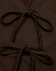 Plus Size Solid Bow-Tie Peplum Tank Top