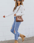 Harper Waffle Knit Henley Top
