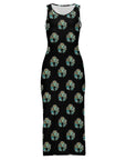 Baha Ranch Turquoise Naja Sleeveless Bodycon Side Slit Maxi Dress