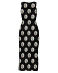 Baha Ranch Silver Concho Slit Maxi Dress