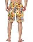 Vintage Rodeo Poster Mens Western Swim Trunks Shorts