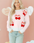 Nevaeh Pattern Drop Shoulder Sweater